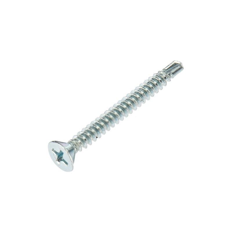 Rexant KR-01-3722-0014 Саморез оконный KRANZ сверло, 3.9х38, белый цинк, короб (500 шт./уп.)