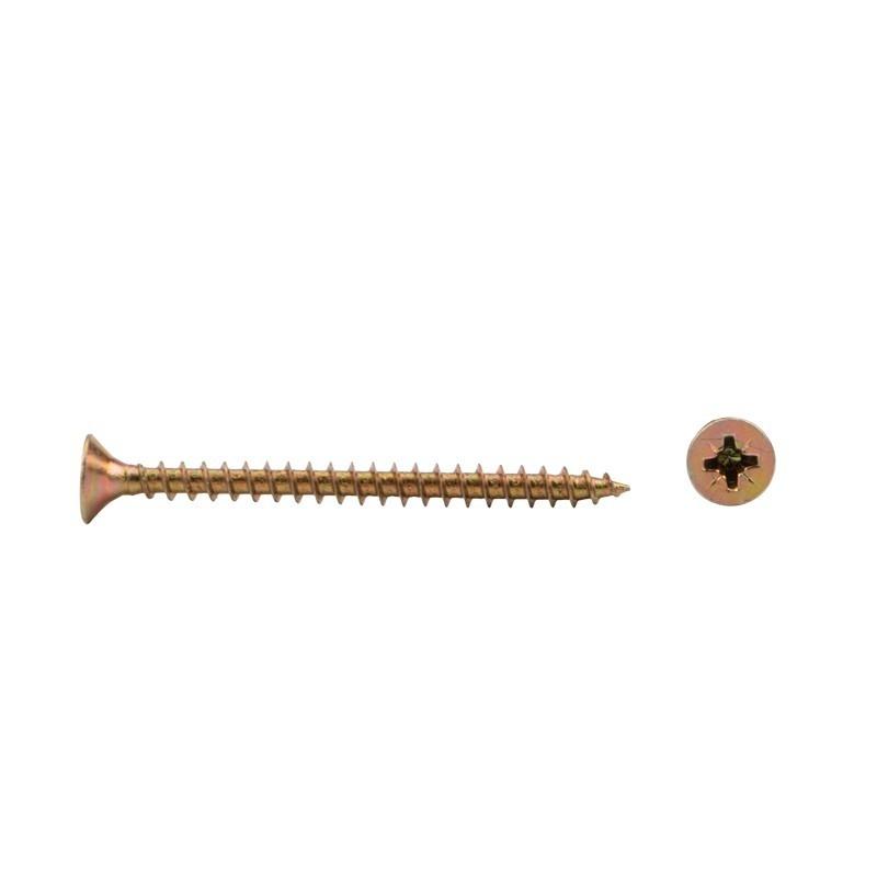 Rexant 1111-0560-4 Саморез универсальный KRANZ 5х60, желтый цинк, пакет (10шт.)