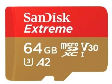Micro SecureDigital 64Gb Sandisk Extreme (SDSQXAH-064G-GN6MN)