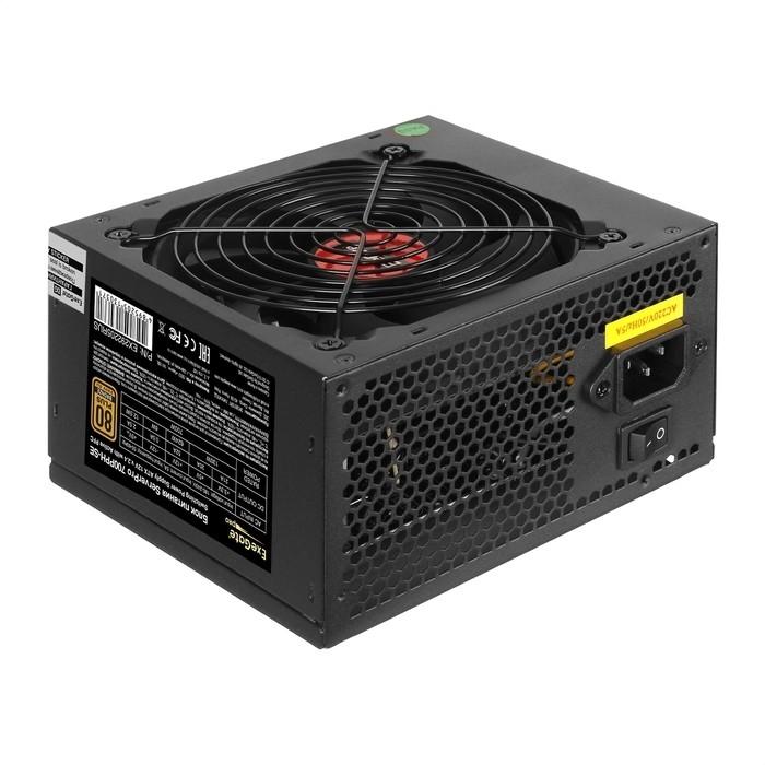 Exegate EX292205RUS Серверный БП 700W ExeGate ServerPRO 80 PLUS® Bronze 700PPH-SE (ATX, for 3U+ cases, APFC, КПД 89% (80 PLUS Bronze), 12cm fan, 24pin, 2x(4+4)p, 4xPCI-E, 6xSATA, 3xIDE, box, black)