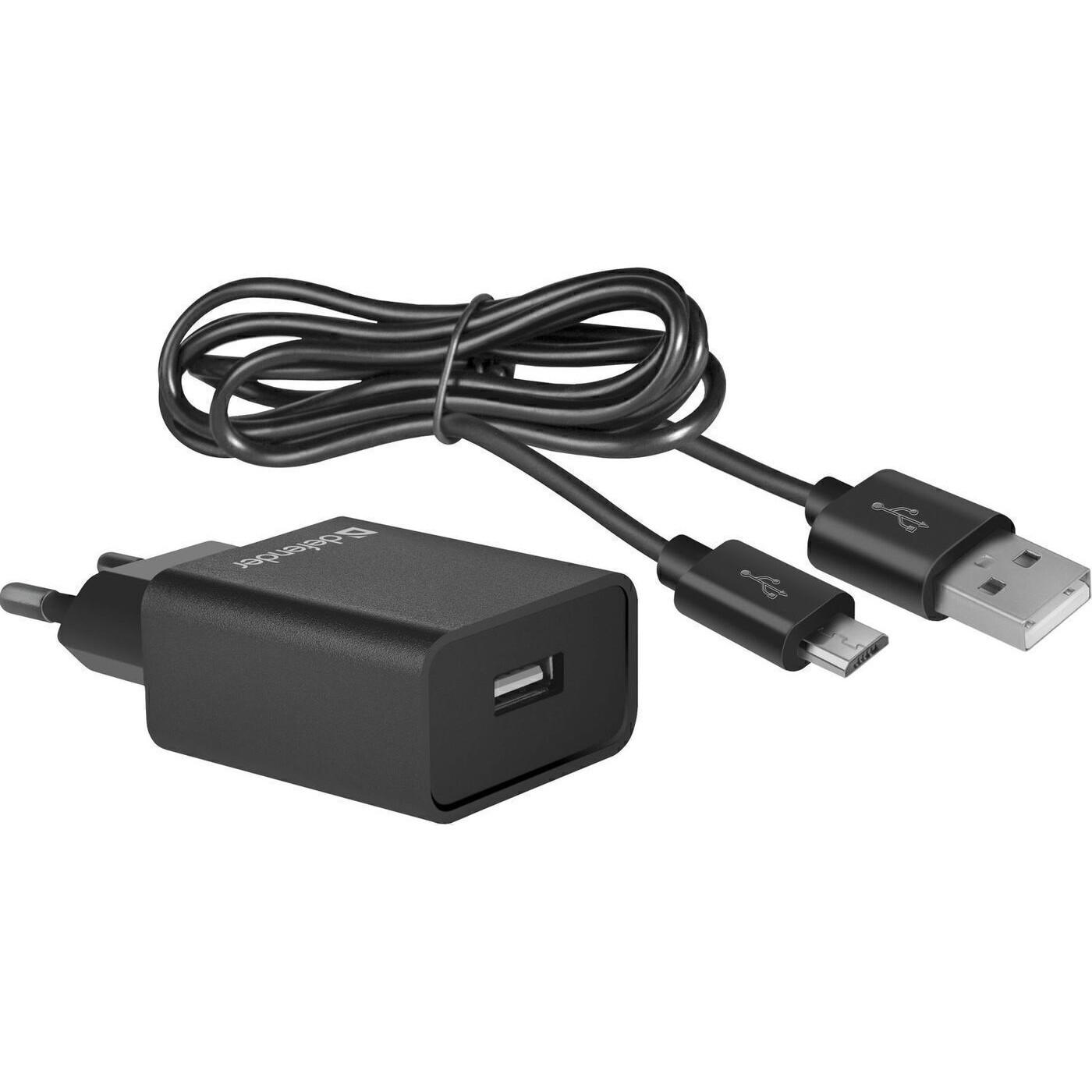 Defender Сетевой адаптер 1xUSB,5V/2.1А, кабель micro-USB (UPC-11) (83556)