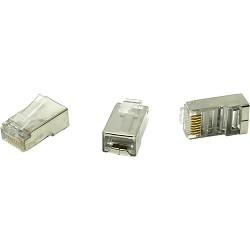 5bites US060A (US006A) Коннектор  RJ-45 8p8c, зол.напыление, экран. (1шт)