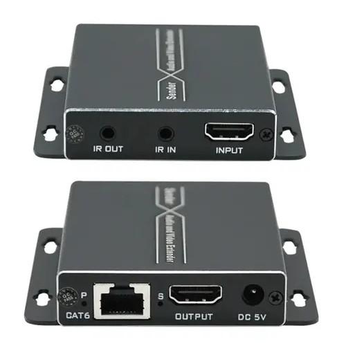 ORIENT VE045IR-2.0, HDMI 4K extender (Tx+Rx), активный удлинитель до 60 м по витой паре Cat6, HDMI 2.0, 4K@60Hz, HDCP2.2, дополнительный выход HDMI, передача ИК (33167)