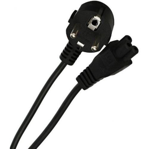 Vcom CE022-CU0.5-3M Кабель питания для ноутбуков 3-pin (угловая Евровилка) <VDE> 3G*0.5mm2 VCOM <CE022-CU0.5-3>, 3m