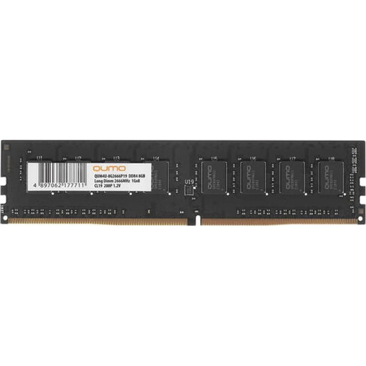 QUMO DDR4 DIMM 8GB QUM4U-8G2666P19 PC4-21300, 2666MHz