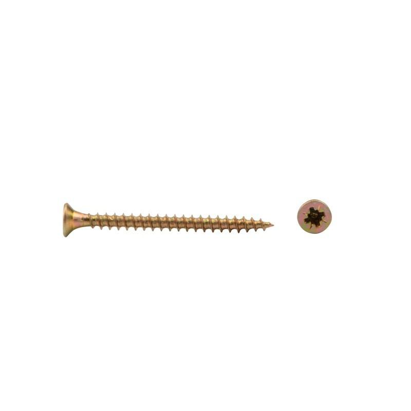 Rexant 1111-3535-5 Саморез универсальный KRANZ 3.5х35, желтый цинк, пакет (25шт.)