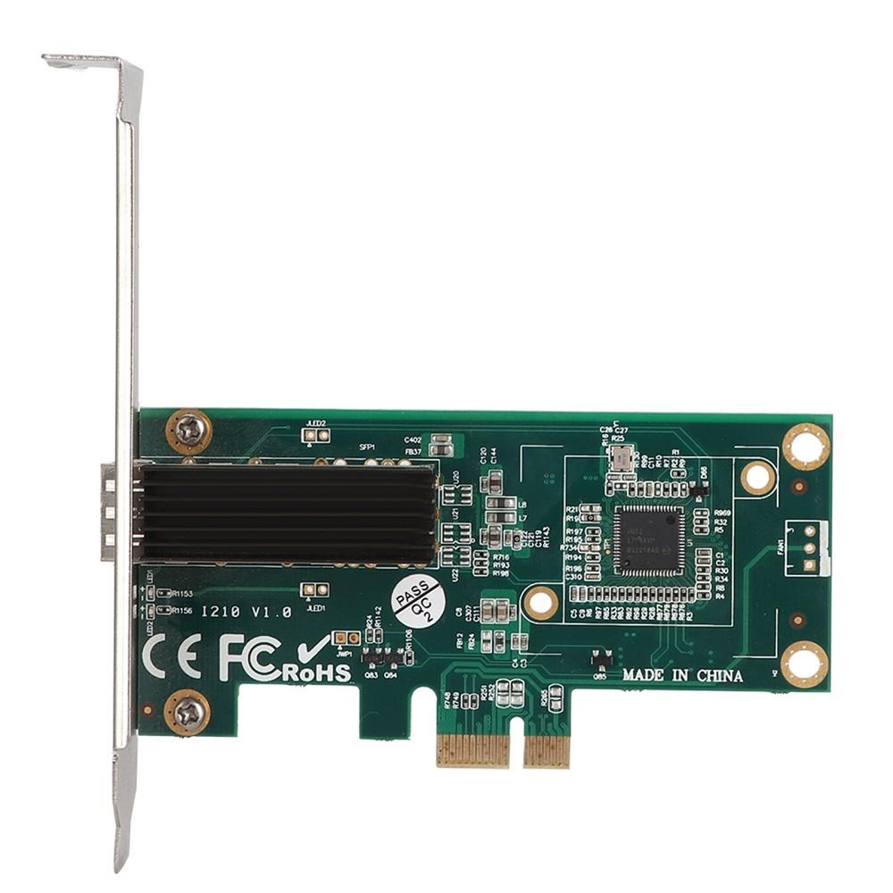 ORIENT XWT-INT210PE SFP, Сетевая карта PCI-Ex1 v2.1 SFP Gigabit Ethernet, Intel I210 chipset, 10/100/1000 Мбит/с, 2 планки крепления в комплекте (31309)