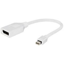 Gembird Переходник miniDisplayPort - DisplayPort,  20M/20F, длина 16см, белый (A-mDPM-DPF-001-W)