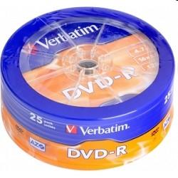 43730 Диски DVD-R Verbatim 4.7Gb 16-х, 25шт. Shrink