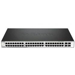 D-Link DGS-1210-52P/ME/B1A PROJ Управляемый коммутатор 2 уровня с 48 портами 10/100/1000Base-T и 4 портами 1000Base-X SFP (порты 1-8 с поддержкой PoE 802.3af/802.3at (30 Вт)
