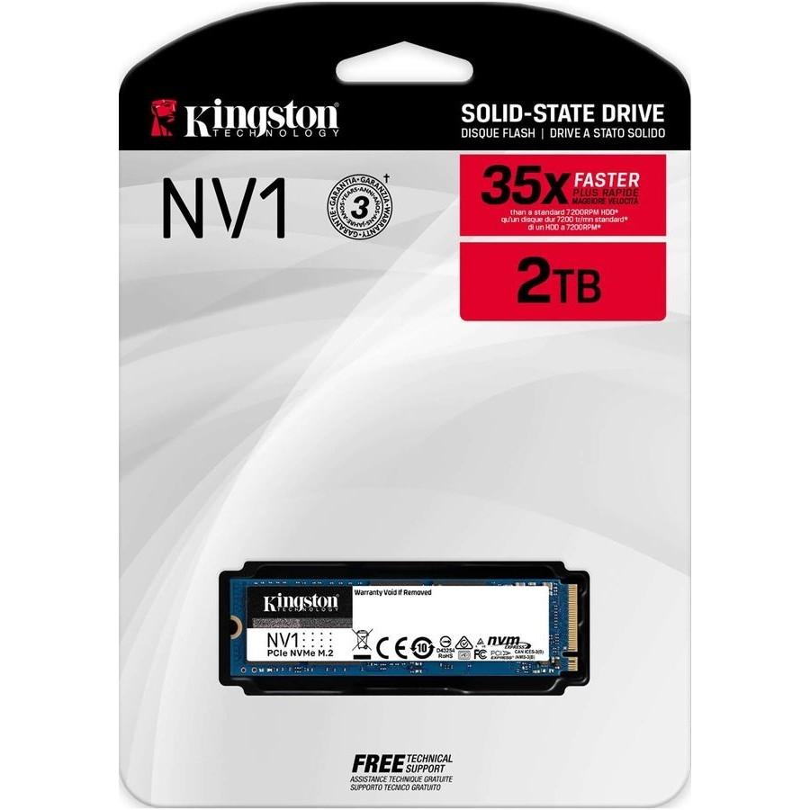 Твердотельный диск 2TB Kingston NV2 Series M.2, NVMe,PCI-E 3.0 x4 [R/W - 3500/2800 MB/s] [SNV2S/2000G]