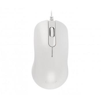 CBR CM 105 White, Мышь проводная, оптическая, USB, 1200 dpi, 3 кнопки и колесо прокрутки, длина кабеля 1,8 м, цвет белый