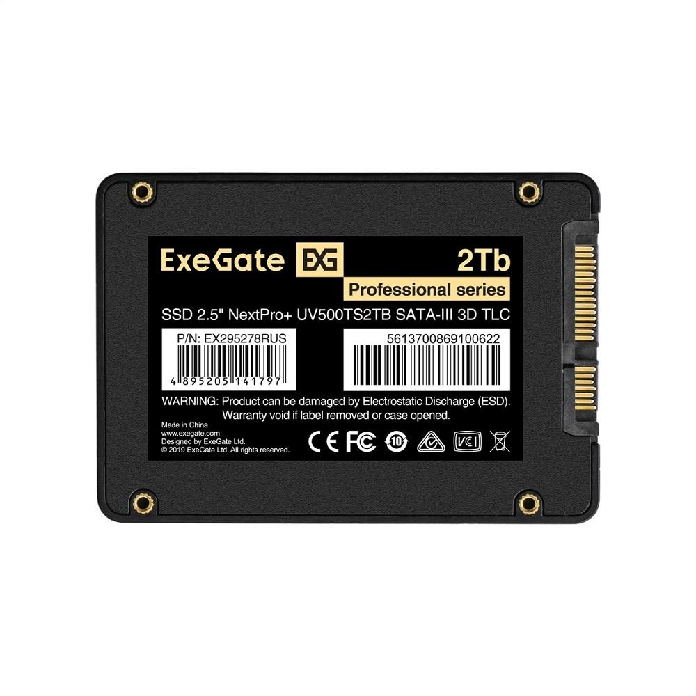 Exegate EX295278RUS Накопитель SSD 2.5" 2Tb ExeGate NextPro+ UV500TS2TB (SATA-III, 3D TLC)