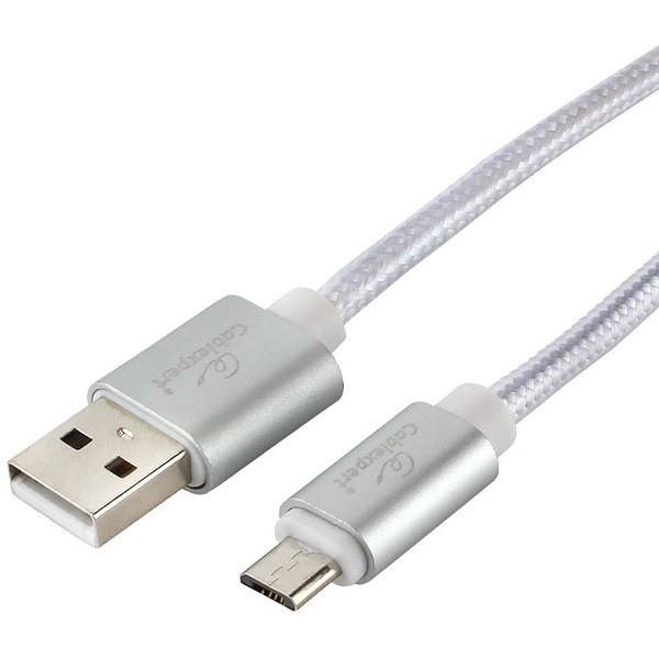 Cablexpert Кабель USB 2.0 CC-U-mUSB01S-1.8M	 AM/microB, серия Ultra, длина 1.8м, серебристый, блистер