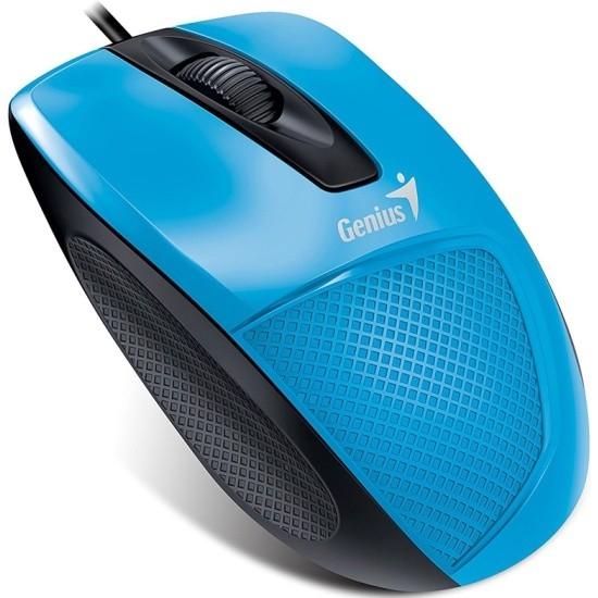 Genius Мышь DX-150X Blue { эргономичная, оптическая, 1000 dpi, 3 кнопки+колесо прокрутки, провод 1,5 м, USB} [31010231102/31010004407]