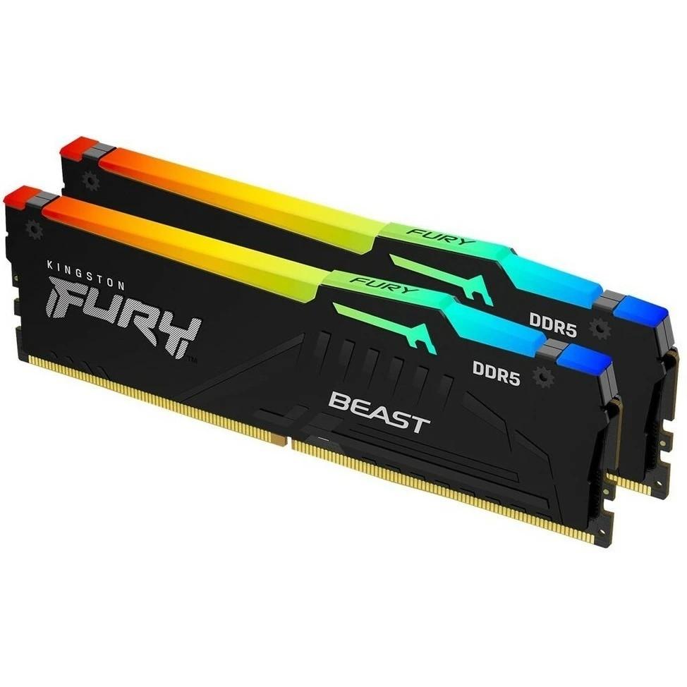 Kingston 32GB 6000MT/s DDR5 CL40 DIMM (Kit of 2) FURY Beast RGB [KF560C40BBAK2-32]