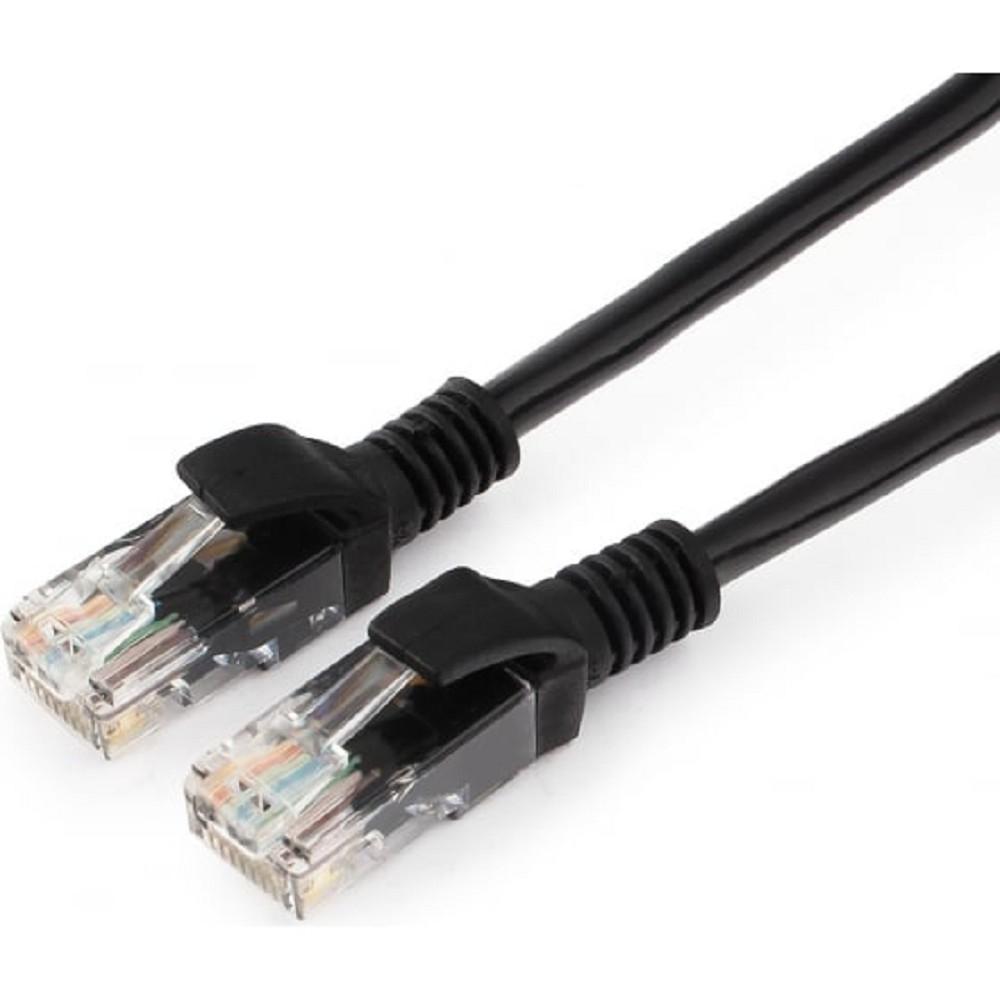 Патч-корд UTP Cablexpert PP12-1.5M/BK кат.5e, 1.5м, литой, многожильный (чёрный)