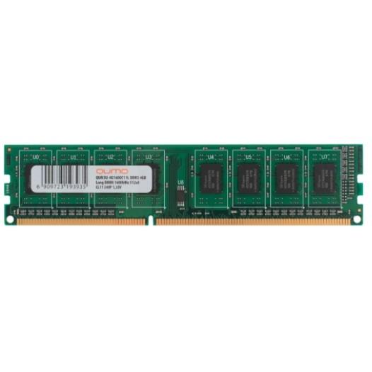 QUMO DDR3 DIMM 4GB (PC3-12800) 1600MHz QUM3U-4G1600C(N)11L 1.35V