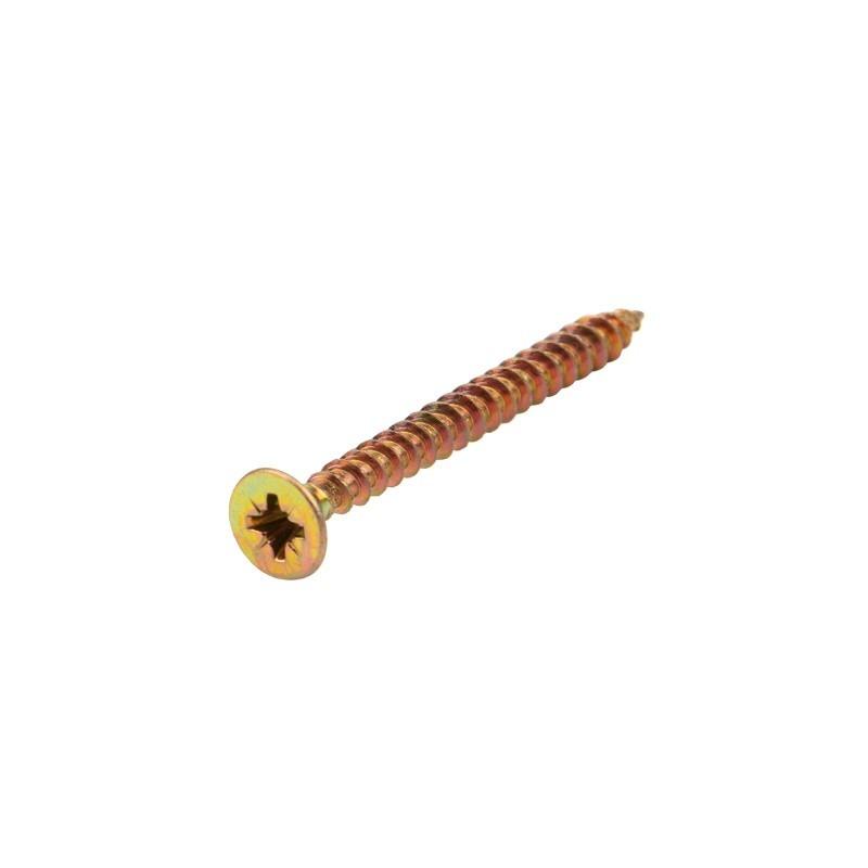 Rexant 1111-4550-4 Саморез универсальный KRANZ 4.5х50, желтый цинк, пакет (10шт.)