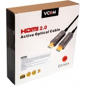 VCOM D3742A-20M Активный оптический кабель HDMI 19M/M,ver. 2.0, 4K@60 Hz 20m VCOM <D3742A-20M>