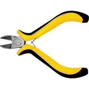 FIT HQ Бокорезы "мини" Профи, никелированное покрытие, черно-желтые мягкие ручки, 115 мм [51631]