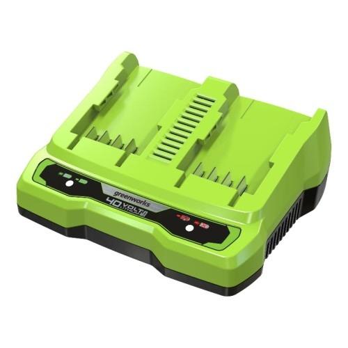 Greenworks G40UC8 Быстрое зарядное устройство для 2-х аккумуляторов,40V [2938807]