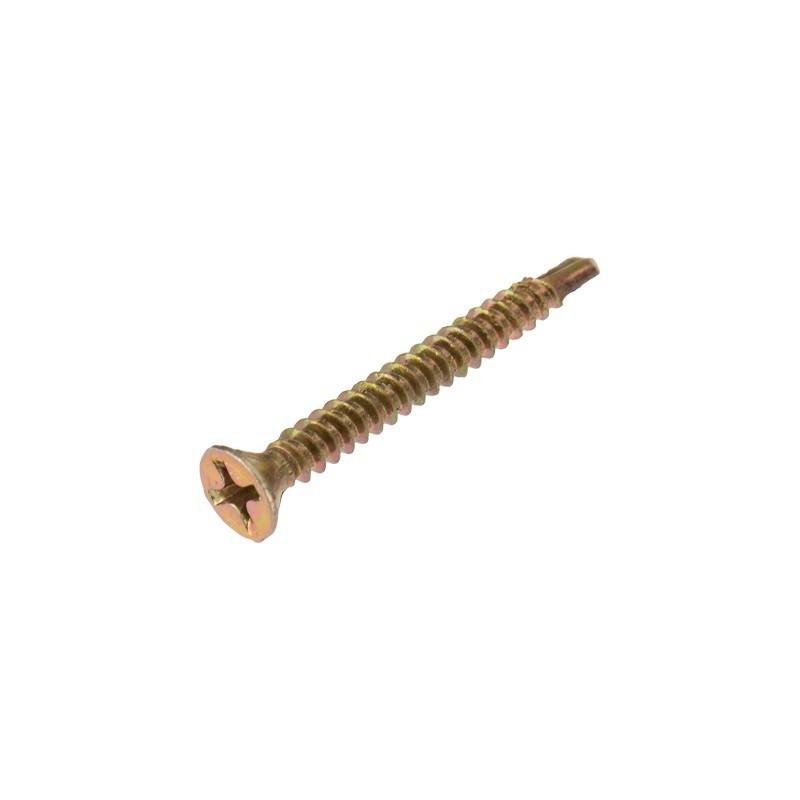 Rexant KR-01-3722-006 Саморез оконный KRANZ сверло, 3.9х35, желтый цинк, короб (500 шт./уп.)