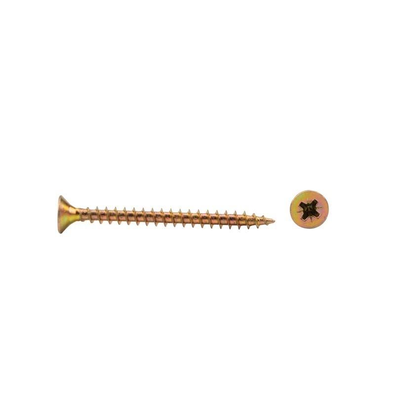 Rexant 1111-4550-4 Саморез универсальный KRANZ 4.5х50, желтый цинк, пакет (10шт.)
