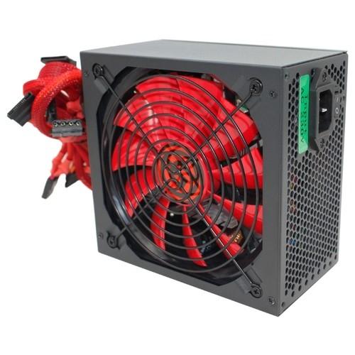 Ginzzu PC700 14CM(Red) 80+ black,APFC,24+4p,2 PCI-E(6+2), 7*SATA, 4*IDE,оплетка, кабель питания,цветная коробка