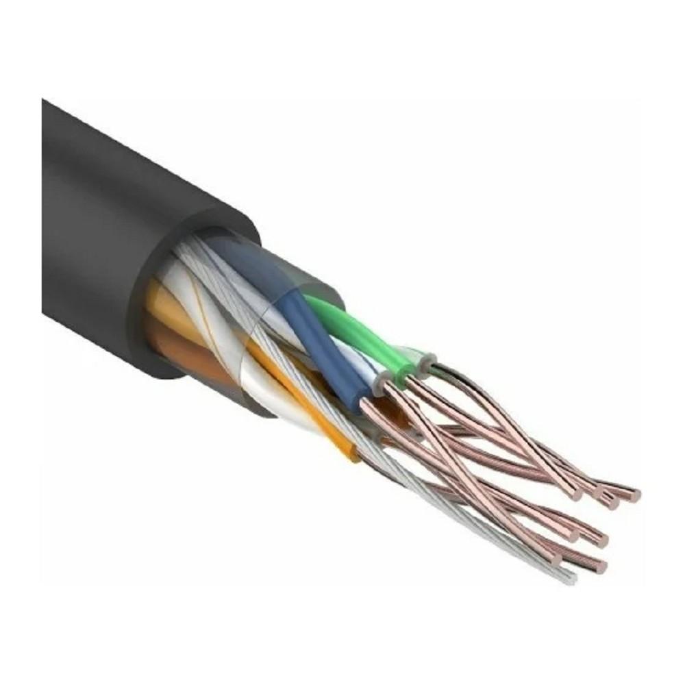 Rexant (01-0045-100) Кабель U/UTP, CAT 5e, PE 4х2х0,50мм, 24AWG, внешний, черный, 100м