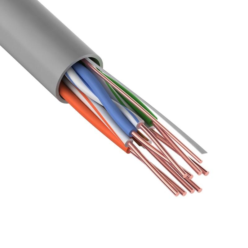 REXANT (01-0069) Кабель  U/UTP, категория 5e, ZH нг(А)-HF, 4PR, 24AWG, внутренний, серый, 305 м