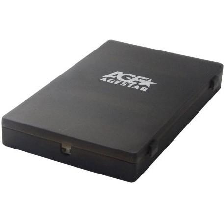 AgeStar SUBCP1 (BLACK) Корпус Black / Пластик / USB 2.0 / SATA Внешний бокс HDD/SSD 2.5