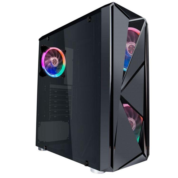 1STPLAYER F4-3R1 Корпус FIREROSE F4 / ATX, tempered glass side panels / 3x 120mm LED fans inc. / F4-3R1