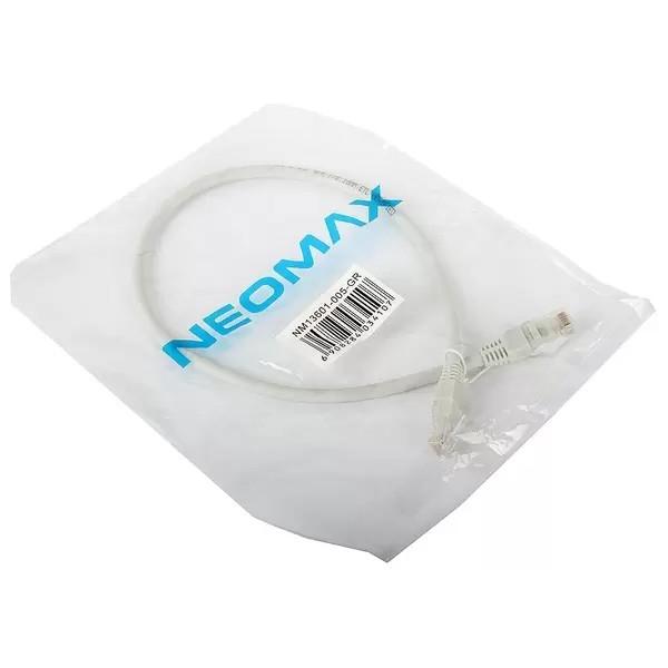NEOMAX (NM13601-005) Шнур коммут. UTP 0.5м., гибкий, cat. 6, серый,  многожильный