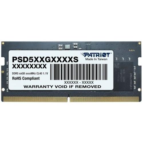 Память DDR5 8Gb 4800MHz Patriot PSD58G480041S RTL PC5-38400 CL40 SO-DIMM 260-pin 1.1В single rank