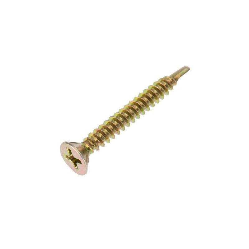 Rexant KR-01-3722-005 Саморез оконный KRANZ сверло, 3.9х32, желтый цинк, короб (500 шт./уп.)