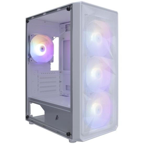 1STPLAYER FD3-M White / mATX / 4x120mm LED fans / FD3-M-WH-4F1-W