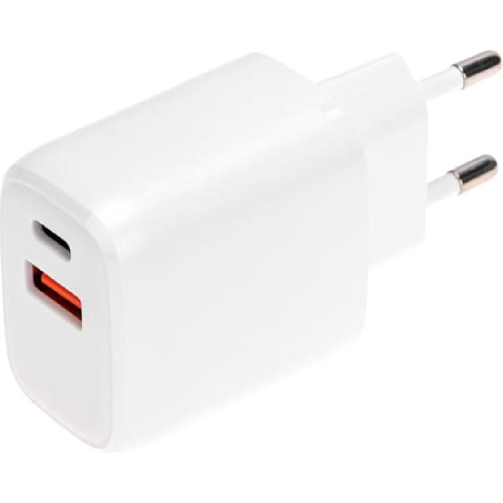 Rexant (18-2225) Сетевое зарядное устройство USB QC (20W) + Type C PD (20W), белое
