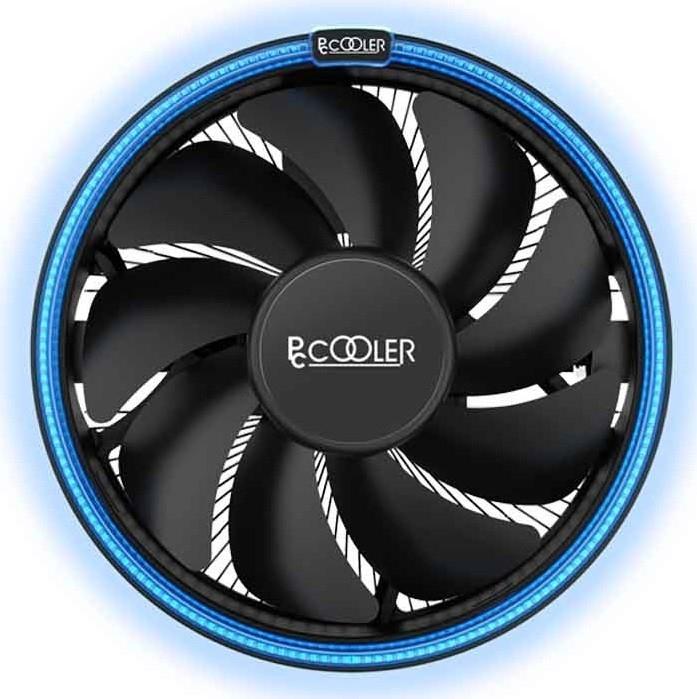 PCCooler E126M B Кулер S775/115X/AM2/2+/AM3/3+/AM4/FM1/FM2/2+ (48 шт/кор, TDP 92W, вент-р 120мм с PWM, Blue LED FAN, 1000-1800RPM, 26.5dBa) Retail Color Box