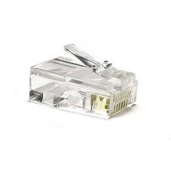 Hyperline PLUG-8P8C-U-C6 Разъем RJ-45(8P8C) под витую пару, категория 6 (50 µ"/ 50 микродюймов), универсальный (для одножильного и многожильного кабеля) 1шт