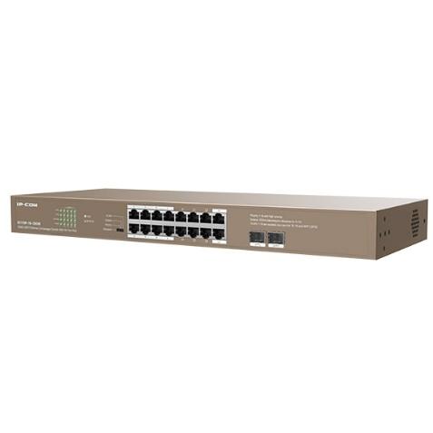 IP-COM G1118P-16-250W Коммутатор PoE неуправляемый 16-Ports 10/100/1000 Base-T + 2-Port 1000 Base-X SFP  / 16-Ports PoE (PoE бюджет 230W)