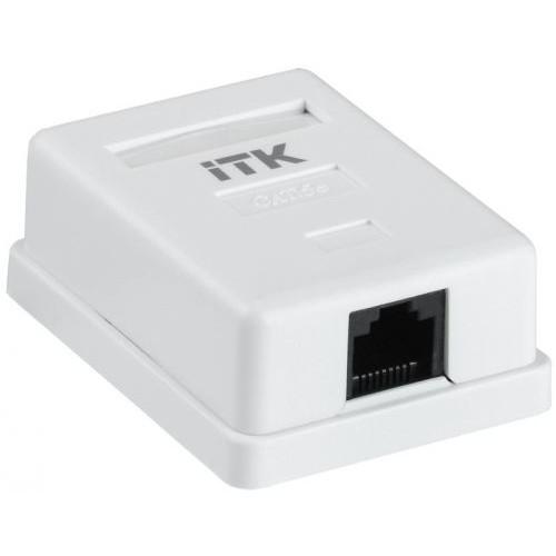 Itk CS2-1C5EU-12-G Розетка инф. настенная RJ45 кат. 5Е UTP 1 порт GENERICA