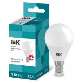 Iek LLE-G45-3-230-40-E14 Лампа светодиодная ECO G45 шар 3Вт 230В 4000К E14 IEK