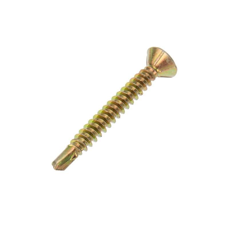 Rexant KR-01-3722-005 Саморез оконный KRANZ сверло, 3.9х32, желтый цинк, короб (500 шт./уп.)