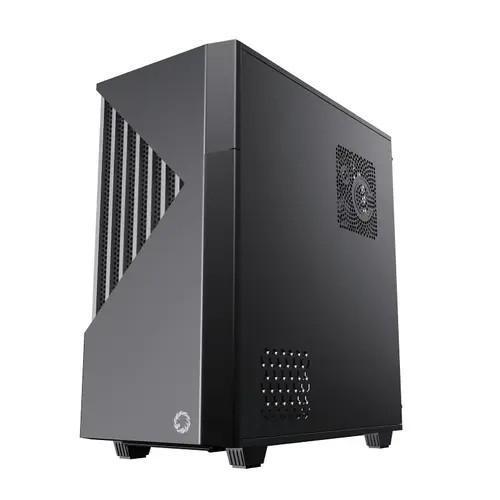 Gamemax Contac COC BG ATX case, black/grey, w/o PSU, w/2xUSB3.0, w/1x14cm ARGB front fan(GMX-FN14-Rainbow-C9), w/1x12cm ARGB rear fan(GMX-FN12-