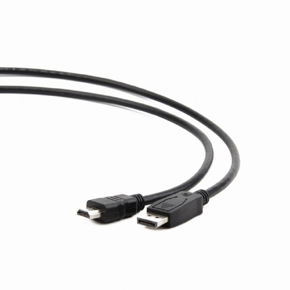 Cablexpert Кабель DisplayPort->HDMI, 10м, 20M/19M, черный, экран, пакет (CC-DP-HDMI-10M)