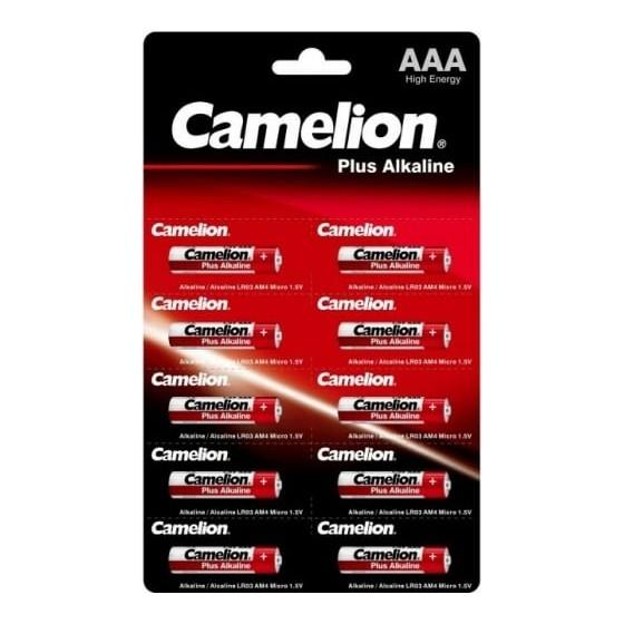 Camelion Plus Alkaline BL1x10  LR03 отрывные (LR03-BP1x10P, батарейка,1.5В) (10 шт. в уп-ке)