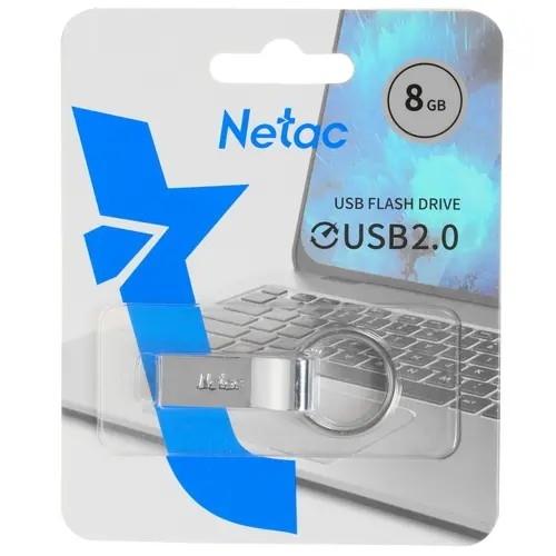 Netac USB Drive 8GB U275 <NT03U275N-008G-20SL>, USB2.0, с кольцом, металлическая