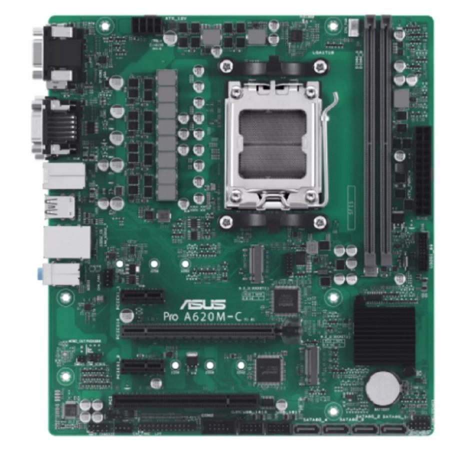 Материнская плата Asus PRO A620M-C-CSM SocketAM5 AMD A620 2xDDR5 mATX AC`97 8ch(7.1) GbLAN RAID+VGA+DVI+HDMI+DP