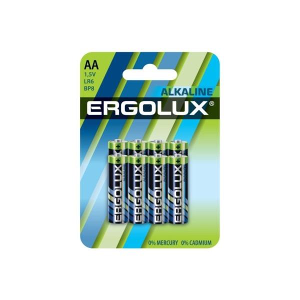 Ergolux Alkaline BL8 LR6  (LR6 BP8, батарейка,1.5В)